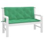 Cojines de banco de jardín 2 uds tela Oxford verde 120x50x7 cm en Decoración | Comprar online en Foru.es