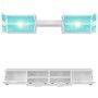 Mueble de salón de TV con luces LED blanco brillante 5 piezas de vidaXL, Muebles TV - Ref: Foro24-246027, Precio: 364,67 €, D...