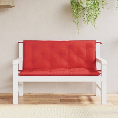 Cojines de banco de jardín 2 uds tela Oxford rojo 120x50x7 cm en Decoración | Comprar online en Foru.es