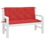 Cojines de banco de jardín 2 uds tela Oxford rojo 120x50x7 cm en Decoración | Comprar online en Foru.es