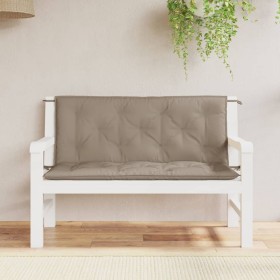 Cojines de banco de jardín 2 uds tela Oxford taupé 120x50x7 cm en Decoración | Comprar online en Foru.es