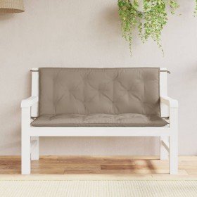 Cojines de banco de jardín 2 uds tela Oxford taupé 120x50x7 cm en Decoración | Comprar online en Foru.es