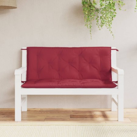 Cojines de banco de jardín 2 uds rojo tinto 120x50x7 cm en Decoración | Comprar online en Foru.es