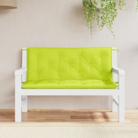 Cojines de banco de jardín 2 uds verde brillante 120x50x7 cm en Decoración | Comprar online en Foru.es