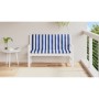Cojines banco jardín 2 uds tela a rayas azul blanco 120x50x7 cm en Decoración | Comprar online en Foru.es