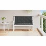 Cojines para banco jardín 2 uds tela a cuadros negro 120x50x7cm en Decoración | Comprar online en Foru.es