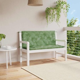 Cojines banco jardín 2 uds tela estampado de hojas 120x50x7 cm en Decoración | Comprar online en Foru.es