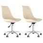 Sillas de comedor giratorias 2 unidades tela color crema de vidaXL, Sillas de comedor - Ref: Foro24-338359, Precio: 129,40 €,...