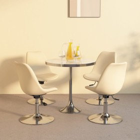 Sillas de comedor giratorias 4 unidades tela crema de vidaXL, Sillas de comedor - Ref: Foro24-338337, Precio: 257,94 €, Descu...