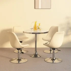 Swivel dining chairs 4 units cream fabric by vidaXL, dining chairs - Ref: Foro24-338337, Price: 254,56 €, Discount: %