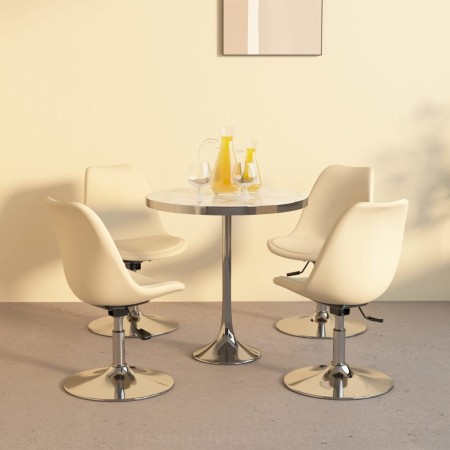 Sillas de comedor giratorias 4 unidades tela crema de vidaXL, Sillas de comedor - Ref: Foro24-338337, Precio: 257,94 €, Descu...