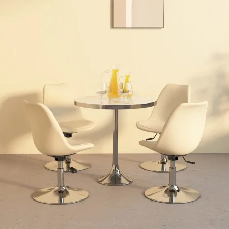 Swivel dining chairs 4 units cream fabric by vidaXL, dining chairs - Ref: Foro24-338337, Price: 254,56 €, Discount: %