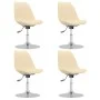 Swivel dining chairs 4 units cream fabric by vidaXL, dining chairs - Ref: Foro24-338337, Price: 254,56 €, Discount: %