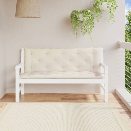 Cojines de banco de jardín 2 uds blanco crema 150x50x7 cm en Decoración | Comprar online en Foru.es