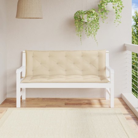 Cojines de banco de jardín 2 uds tela Oxford beige 150x50x7 cm en Decoración | Comprar online en Foru.es