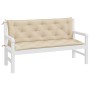 Cojines de banco de jardín 2 uds tela Oxford beige 150x50x7 cm en Decoración | Comprar online en Foru.es