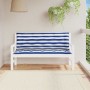Cojines banco jardín 2 uds tela a rayas azul blanco 150x50x7 cm en Decoración | Comprar online en Foru.es