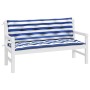 Cojines banco jardín 2 uds tela a rayas azul blanco 150x50x7 cm en Decoración | Comprar online en Foru.es