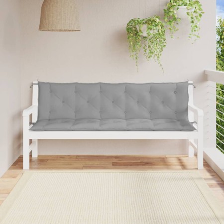 Cojines de banco de jardín 2 uds tela Oxford gris 180x50x7 cm en Decoración | Comprar online en Foru.es