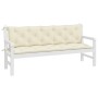 Cojines de banco de jardín 2 uds blanco crema 180x50x7 cm en Decoración | Comprar online en Foru.es