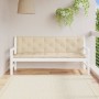 Cojines de banco de jardín 2 uds tela Oxford beige 180x50x7 cm en Decoración | Comprar online en Foru.es