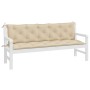 Cojines de banco de jardín 2 uds tela Oxford beige 180x50x7 cm en Decoración | Comprar online en Foru.es