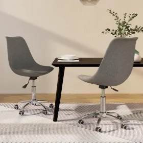 Sillas de comedor giratorias 2 unidades tela gris claro de vidaXL, Sillas de comedor - Ref: Foro24-338341, Precio: 114,12 €, ...