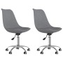 Sillas de comedor giratorias 2 unidades tela gris claro de vidaXL, Sillas de comedor - Ref: Foro24-338341, Precio: 115,46 €, ...