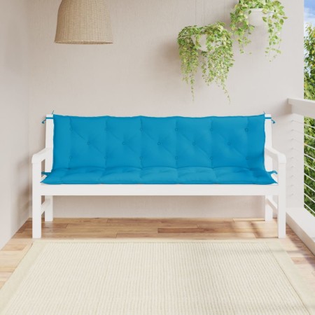 Cojines de banco de jardín 2 uds azul claro 180x50x7 cm en Decoración | Comprar online en Foru.es