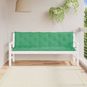 Cojines de banco de jardín 2 uds tela Oxford verde 180x50x7 cm en Decoración | Comprar online en Foru.es