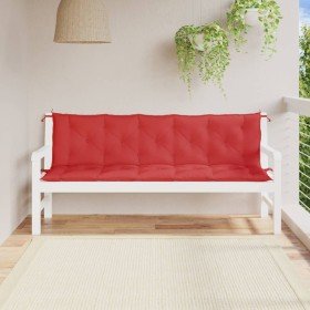 Cojines de banco de jardín 2 uds tela Oxford rojo 180x50x7 cm en Decoración | Comprar online en Foru.es