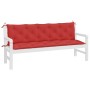 Cojines de banco de jardín 2 uds tela Oxford rojo 180x50x7 cm en Decoración | Comprar online en Foru.es