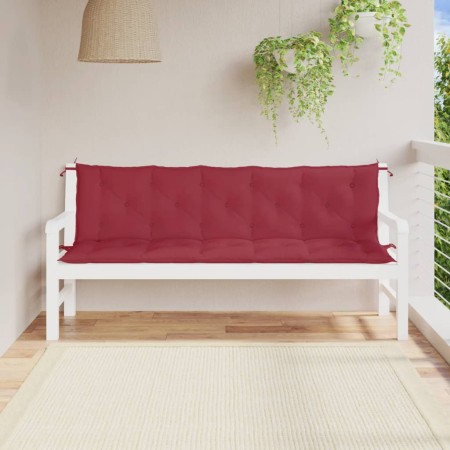 Cojines de banco de jardín 2 uds rojo tinto 180x50x7 cm en Decoración | Comprar online en Foru.es