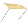 Toldo retráctil con LED amarillo y blanco 250x150 cm de vidaXL, Toldos - Ref: Foro24-145910, Precio: 55,56 €, Descuento: %