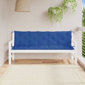 Cojines de banco de jardín 2 uds tela Oxford azul 180x50x7 cm en Decoración | Comprar online en Foru.es