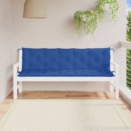 Cojines de banco de jardín 2 uds tela Oxford azul 180x50x7 cm en Decoración | Comprar online en Foru.es