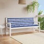 Cojines banco de jardín 2 uds tela Oxford azul y blanco a rayas en Decoración | Comprar online en Foru.es