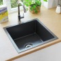 Fregadero de cocina hecho a mano acero inoxidable negro de vidaXL, Fregaderos - Ref: Foro24-145083, Precio: 117,20 €, Descuen...
