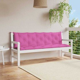 Cojines de banco de jardín 2 uds tela Oxford rosa en Decoración | Comprar online en Foru.es