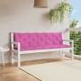 Cojines de banco de jardín 2 uds tela Oxford rosa en Decoración | Comprar online en Foru.es