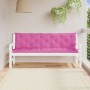 Cojines de banco de jardín 2 uds tela Oxford rosa en Decoración | Comprar online en Foru.es