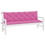 Cojines de banco de jardín 2 uds tela Oxford rosa en Decoración | Comprar online en Foru.es