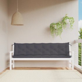 Cojines de banco de jardín 2 uds antracita 200x50x7 cm en Decoración | Comprar online en Foru.es