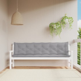 Cojines de banco de jardín 2 uds tela Oxford gris 200x50x7 cm en Decoración | Comprar online en Foru.es