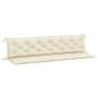 Cojines de banco de jardín 2 uds blanco crema 200x50x7 cm en Decoración | Comprar online en Foru.es
