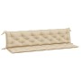 Cojines de banco de jardín 2 uds tela Oxford beige 200x50x7 cm en Decoración | Comprar online en Foru.es