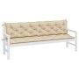 Cojines de banco de jardín 2 uds tela Oxford beige 200x50x7 cm en Decoración | Comprar online en Foru.es