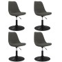 Sillas de comedor giratorias 4 unidades terciopelo gris oscuro de vidaXL, Sillas de comedor - Ref: Foro24-338373, Precio: 302...