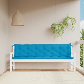 Cojines de banco de jardín 2 uds azul claro 200x50x7 cm en Decoración | Comprar online en Foru.es