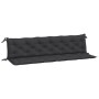 Cojines de banco de jardín 2 uds tela Oxford negro 200x50x7 cm en Decoración | Comprar online en Foru.es